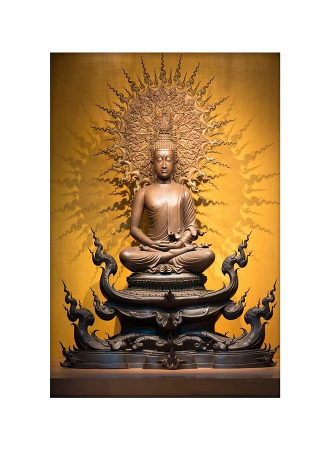 999Store 3D Print Latest Door Living Room Bed Room Home Hall Wall Stickers Sheet roll Lord Gautam Buddha Meditating Mural buddha wallpaper for living room ( Vinyl Self Adhesive 24X36 Inches ) NonW230944 - Image 2